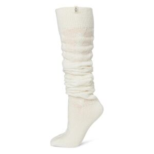 Womens UGG Zanika Thigh High Cable Knit Socks. Cream, 1171626